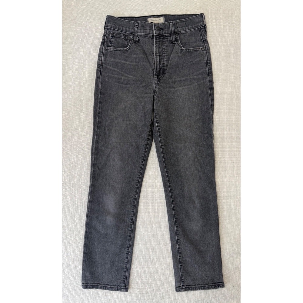 Madewell Perfect Vintage Crop Jean Womens 25 High Rise Gray Denim Excellent
